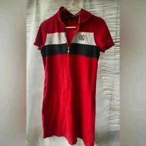 Tommy Hilfiger colorblock Polo Shirt Dress Womens S